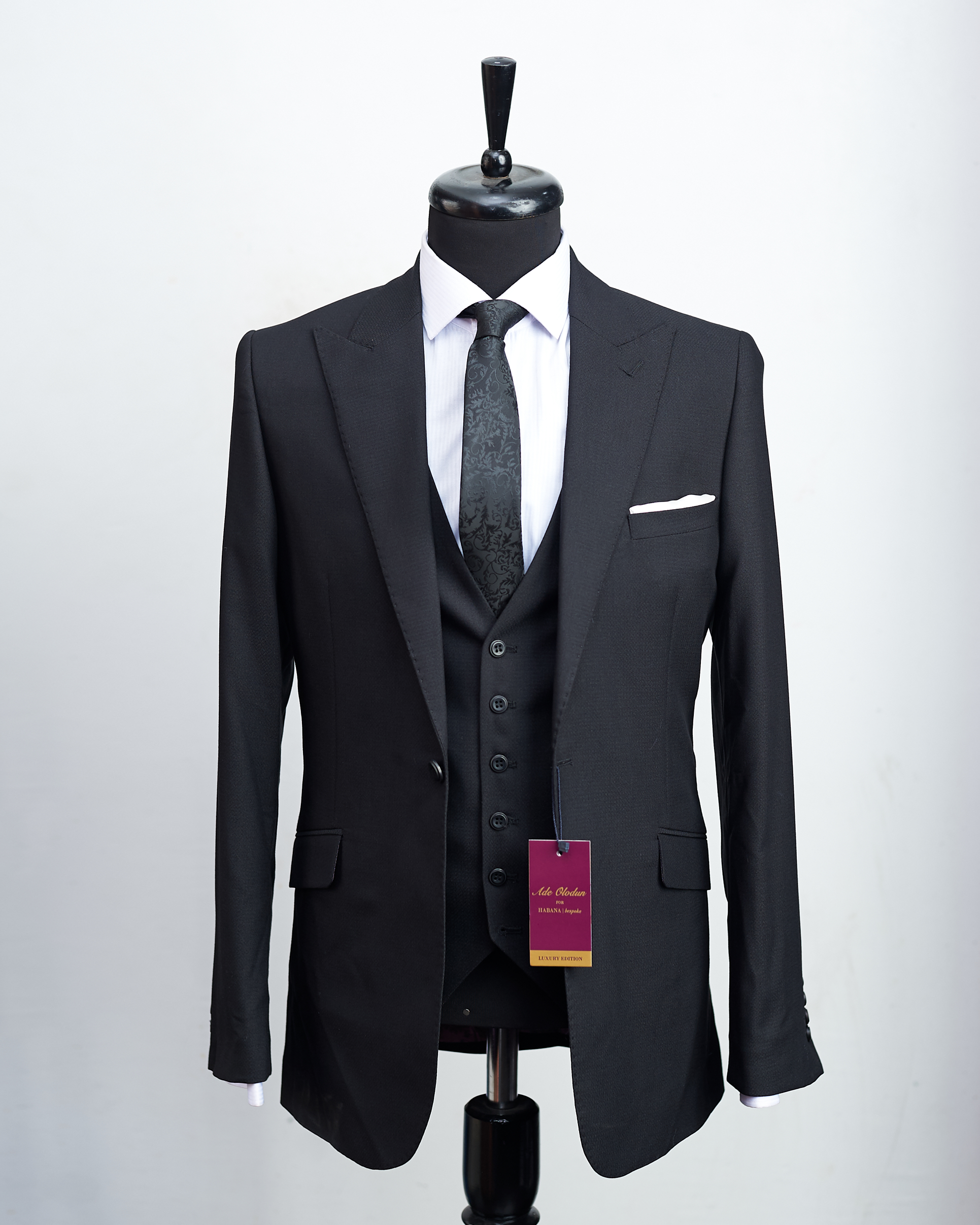 LSU 014-BIRDSEYE BLACK CLASSIC SUIT – Habana by 'Ade Olodun