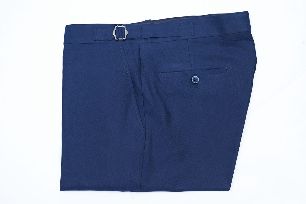 Trouser 006-BIRDSEYE BLUE BELTLESS PANT – Habana by 'Ade Olodun